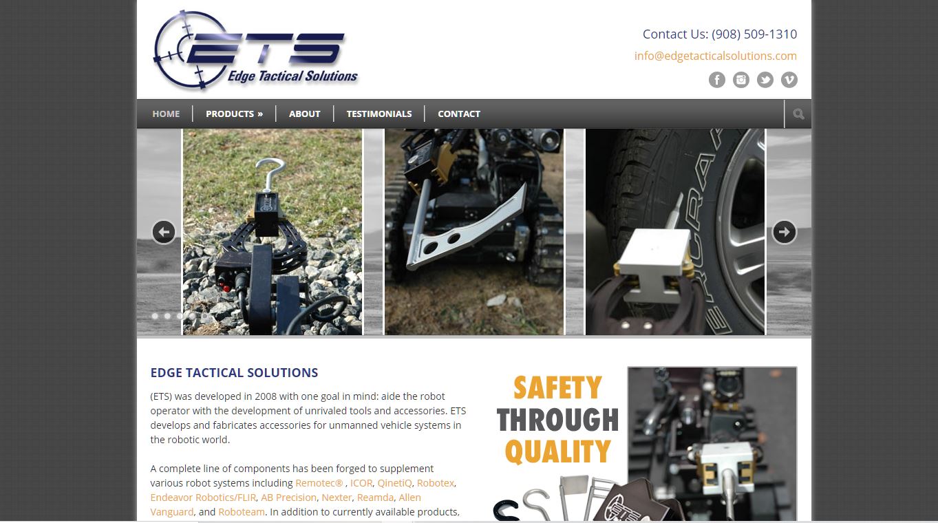 Edge Tactical Solutions - WordPress using purchased theme