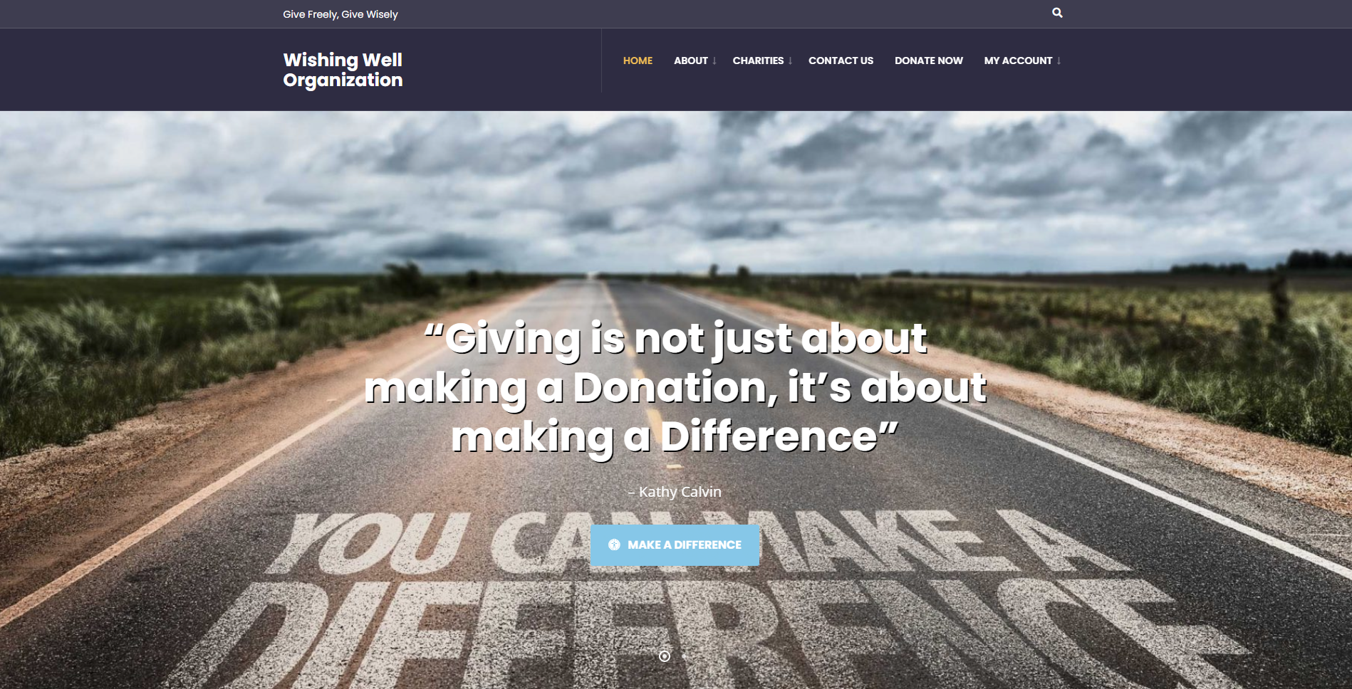 Wishing Well Org - WordPress using purchased theme