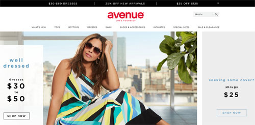 Avenue.com - DemandWare Ecommerce CMS