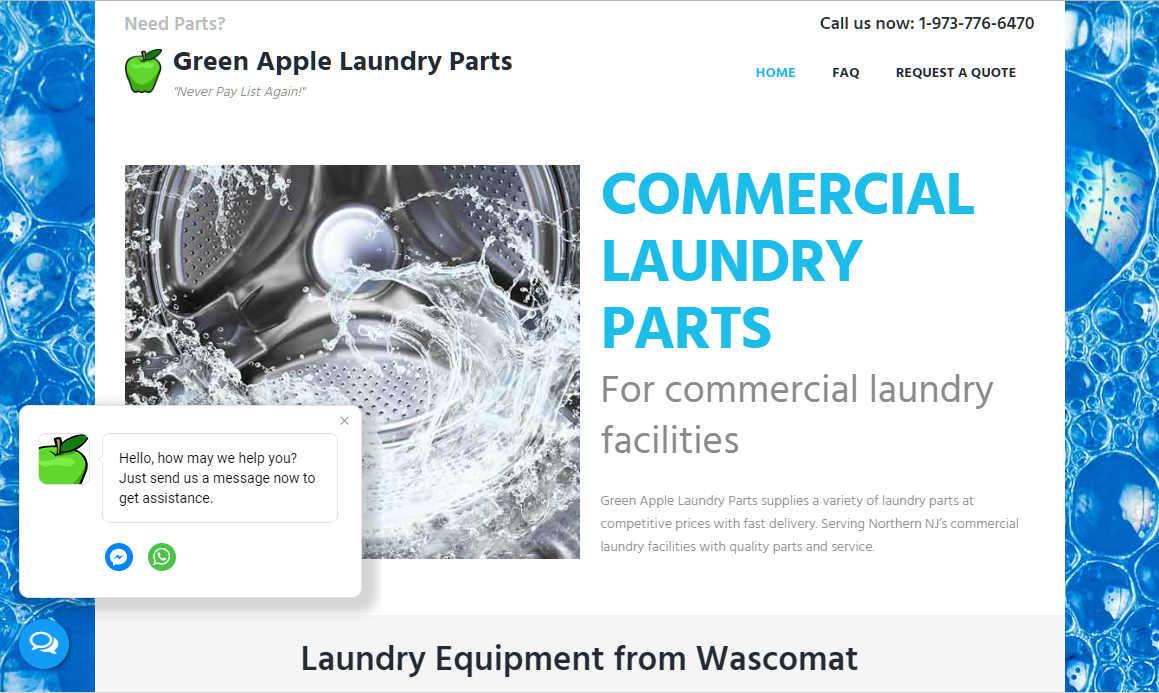 Green Apple Laundry Parts - WordPress using purchased theme