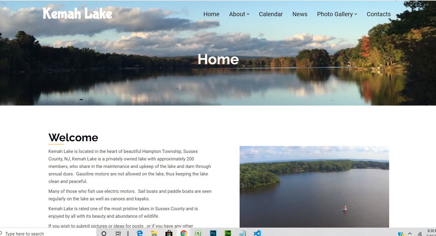 Kemah Lake - WordPress using free theme